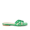 Abelle Satin Flat Sandal