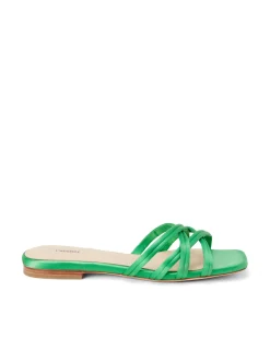 Abelle Satin Flat Sandal