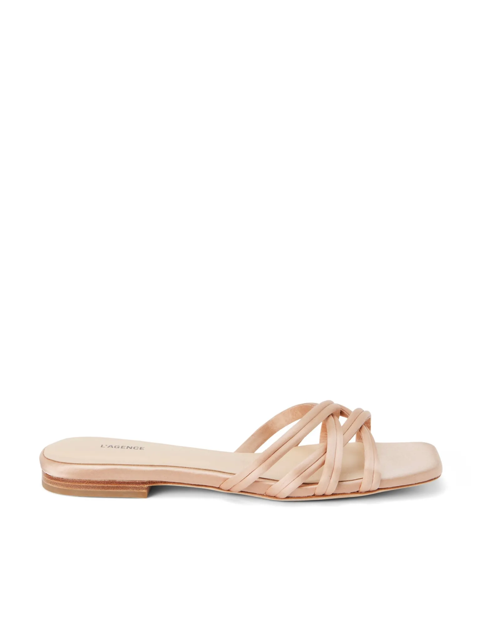 Abelle Satin Flat Sandal