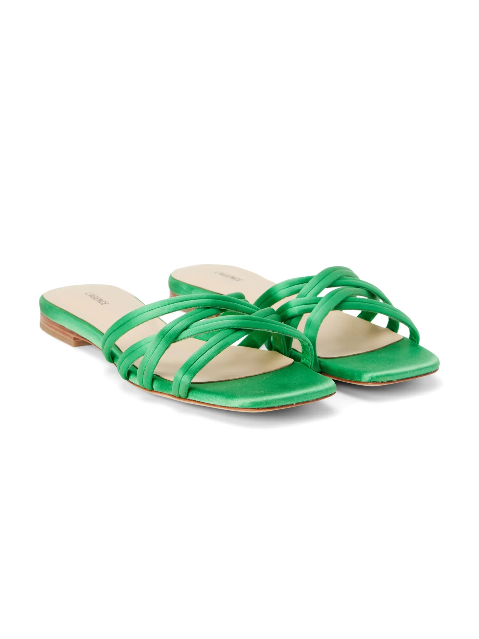 Abelle Satin Flat Sandal