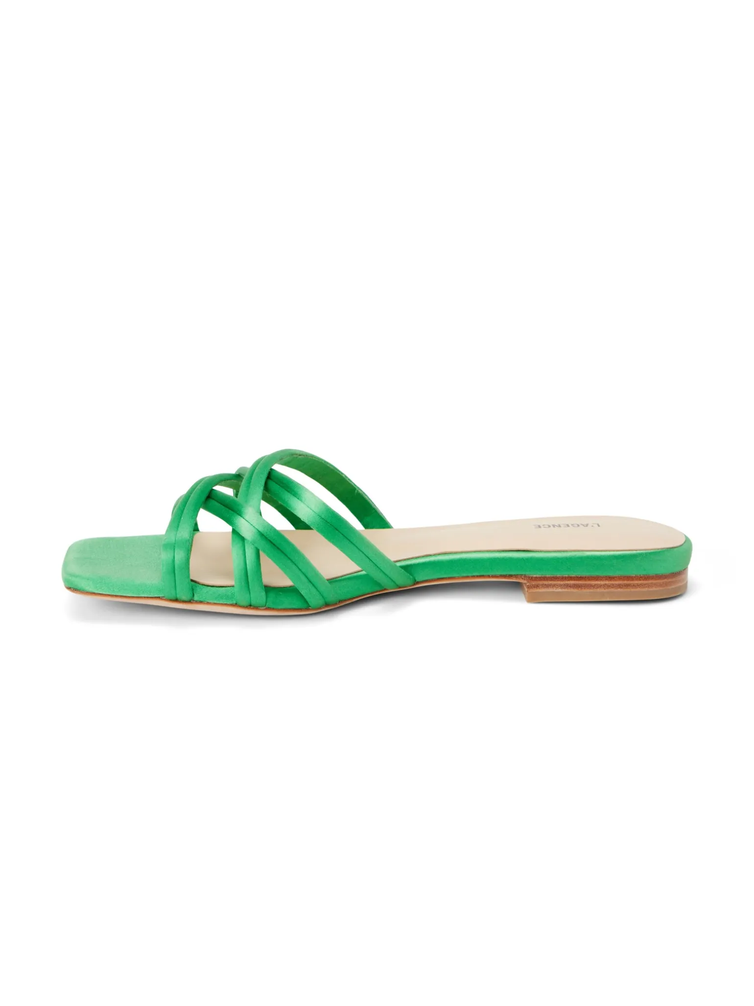 Abelle Satin Flat Sandal