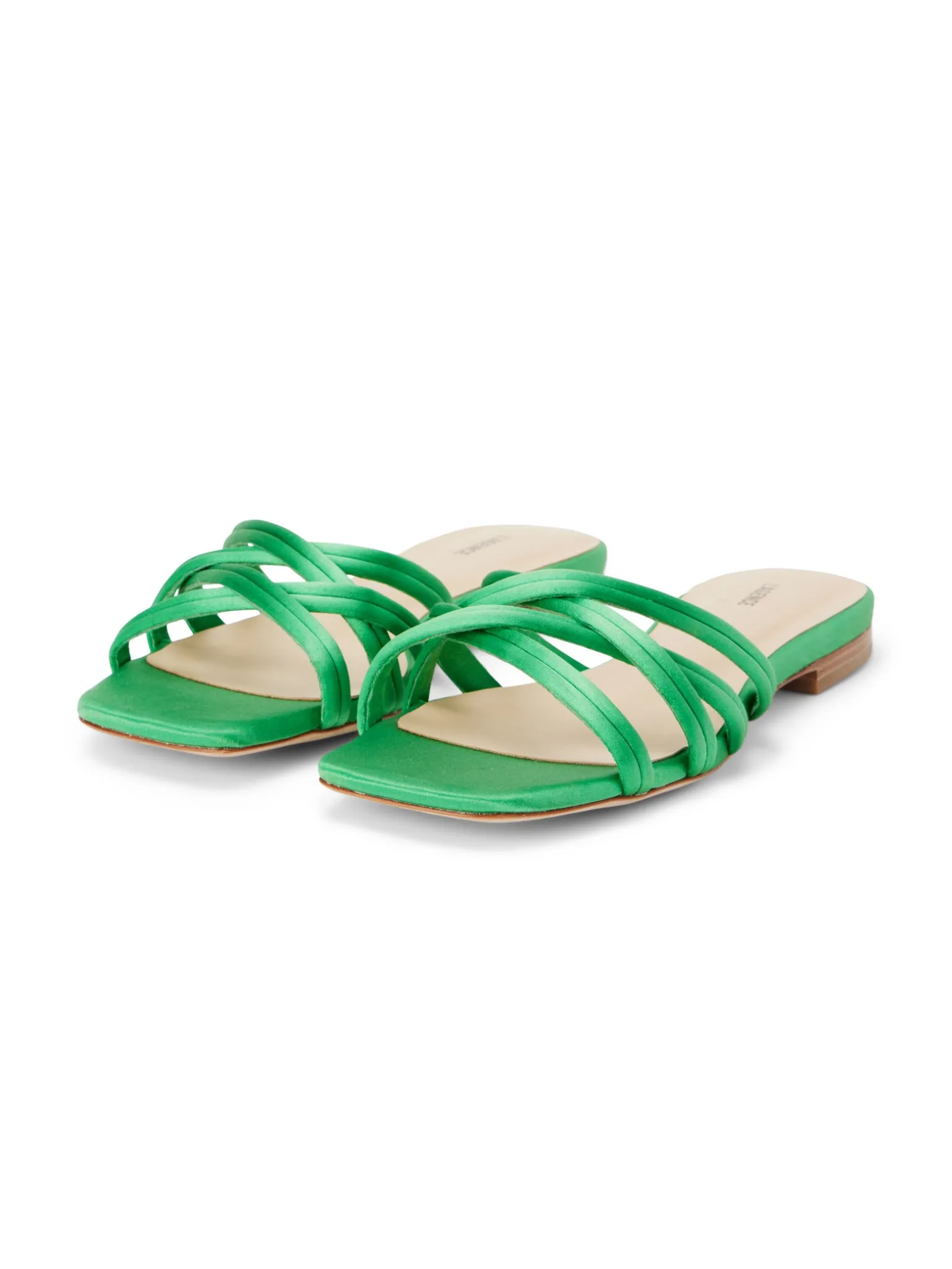 Abelle Satin Flat Sandal