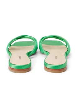 Abelle Satin Flat Sandal