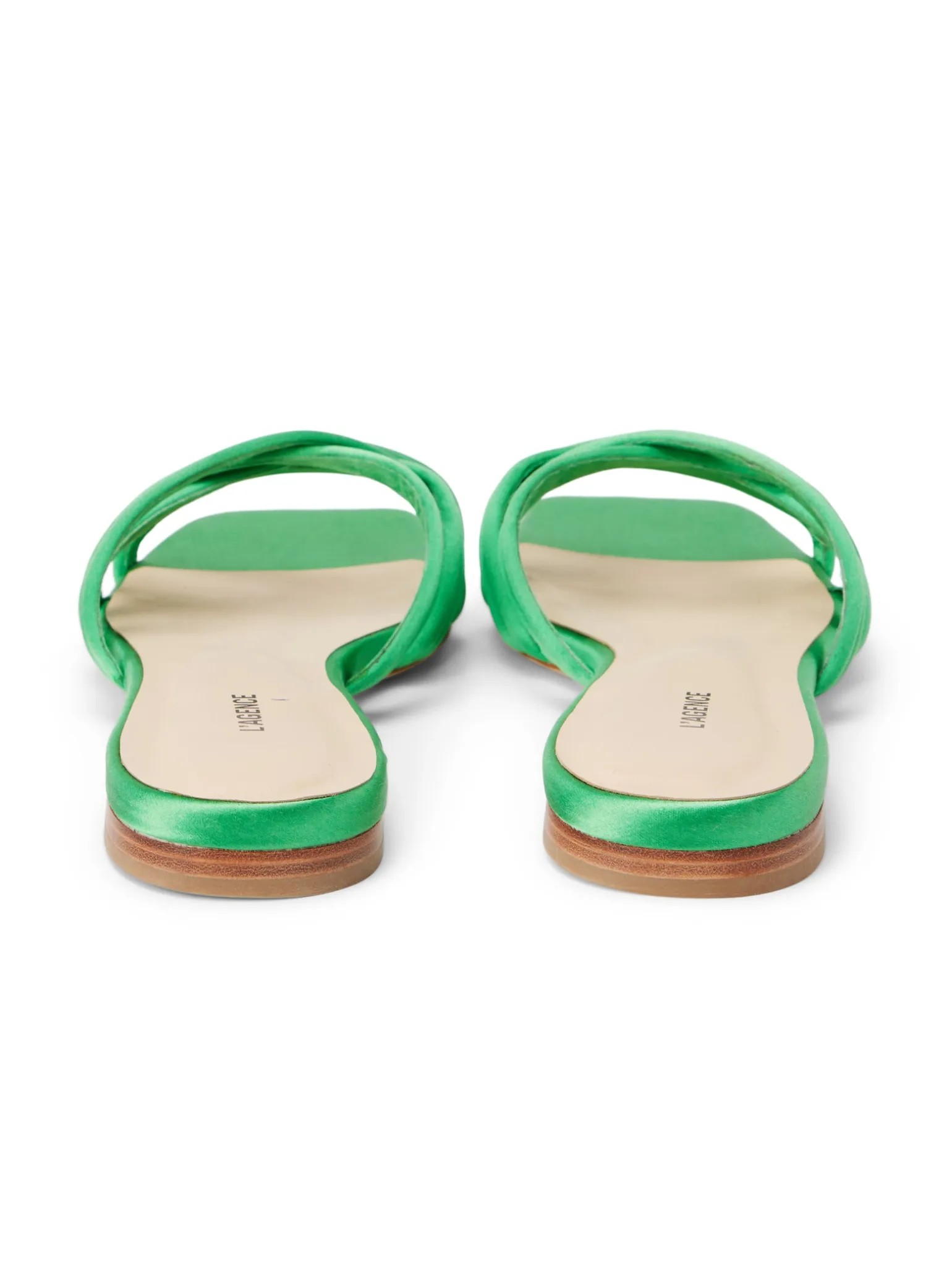 Abelle Satin Flat Sandal