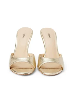 Avery Leather Peep-Toe Mule