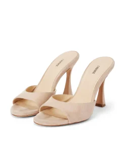 Avery Suede Peep-Toe Mule
