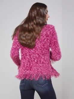 Azure Fringe Cardigan Blazer
