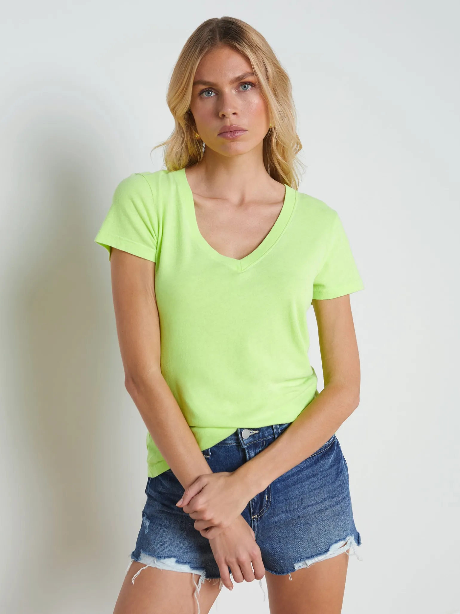 Becca Cotton V-Neck Tee