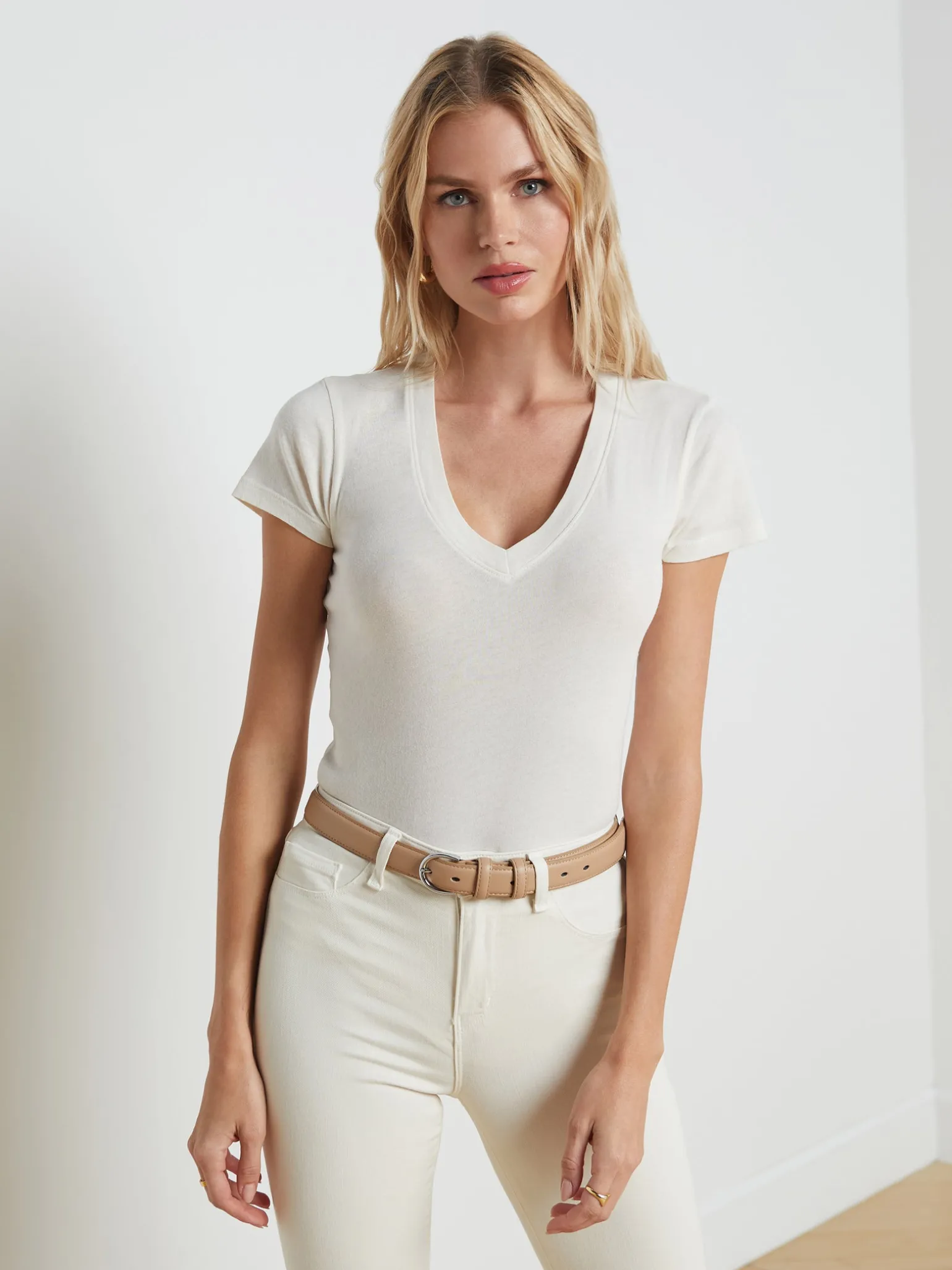 Becca Cotton V-Neck Tee