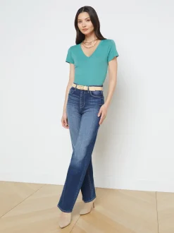 Becca Cotton V-Neck Tee