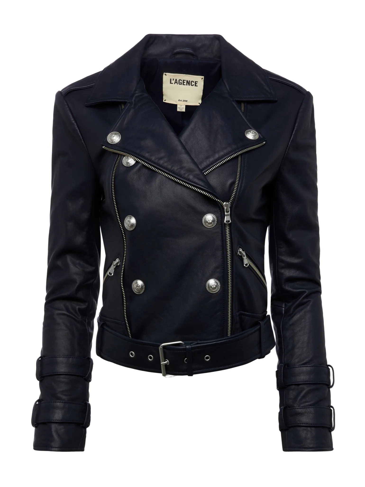 Billie Belted Leather Jacket