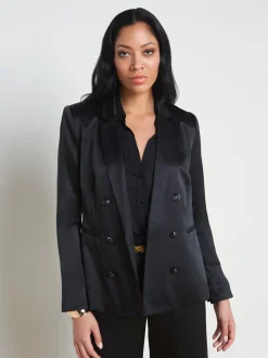 Colin Silk Charmeuse Blazer