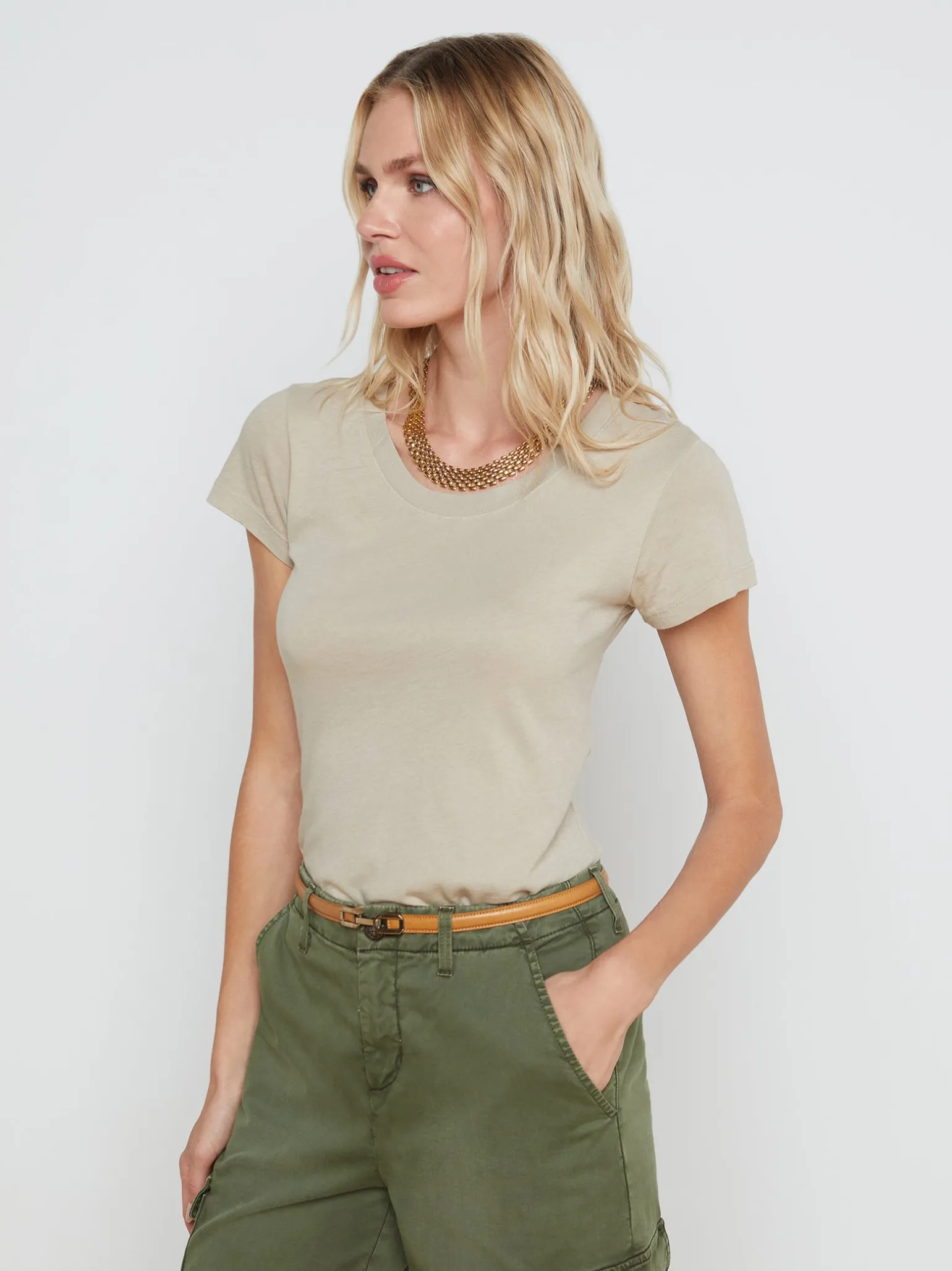 Cory Cotton Scoopneck Tee
