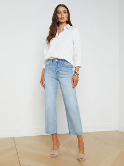 Daniella Cotton-Blend Blouse