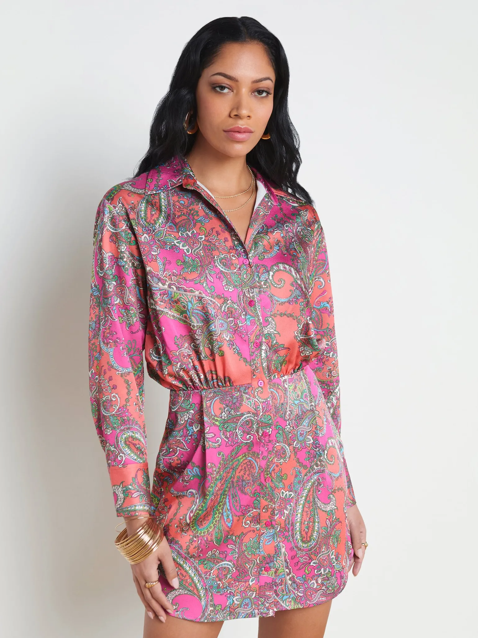 Demetria Mini Shirt Dress