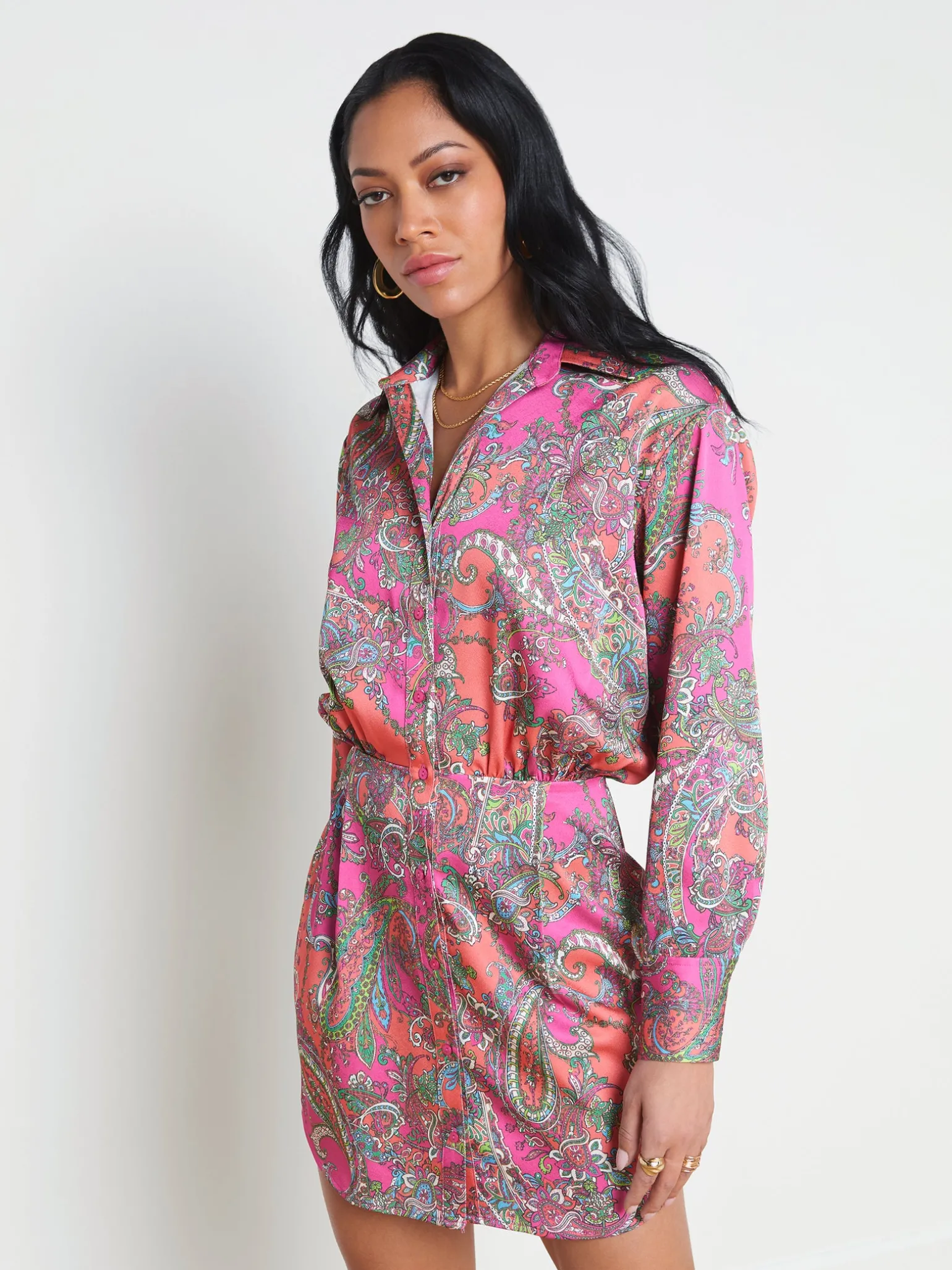 Demetria Mini Shirt Dress