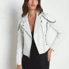 Eleana Whipstitch Leather Jacket