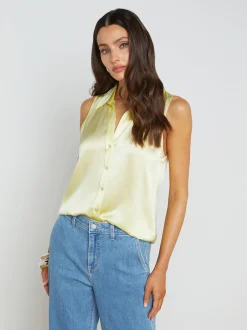 Emmy Sleeveless Silk Blouse
