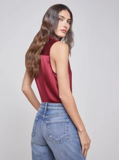Emmy Sleeveless Silk Blouse