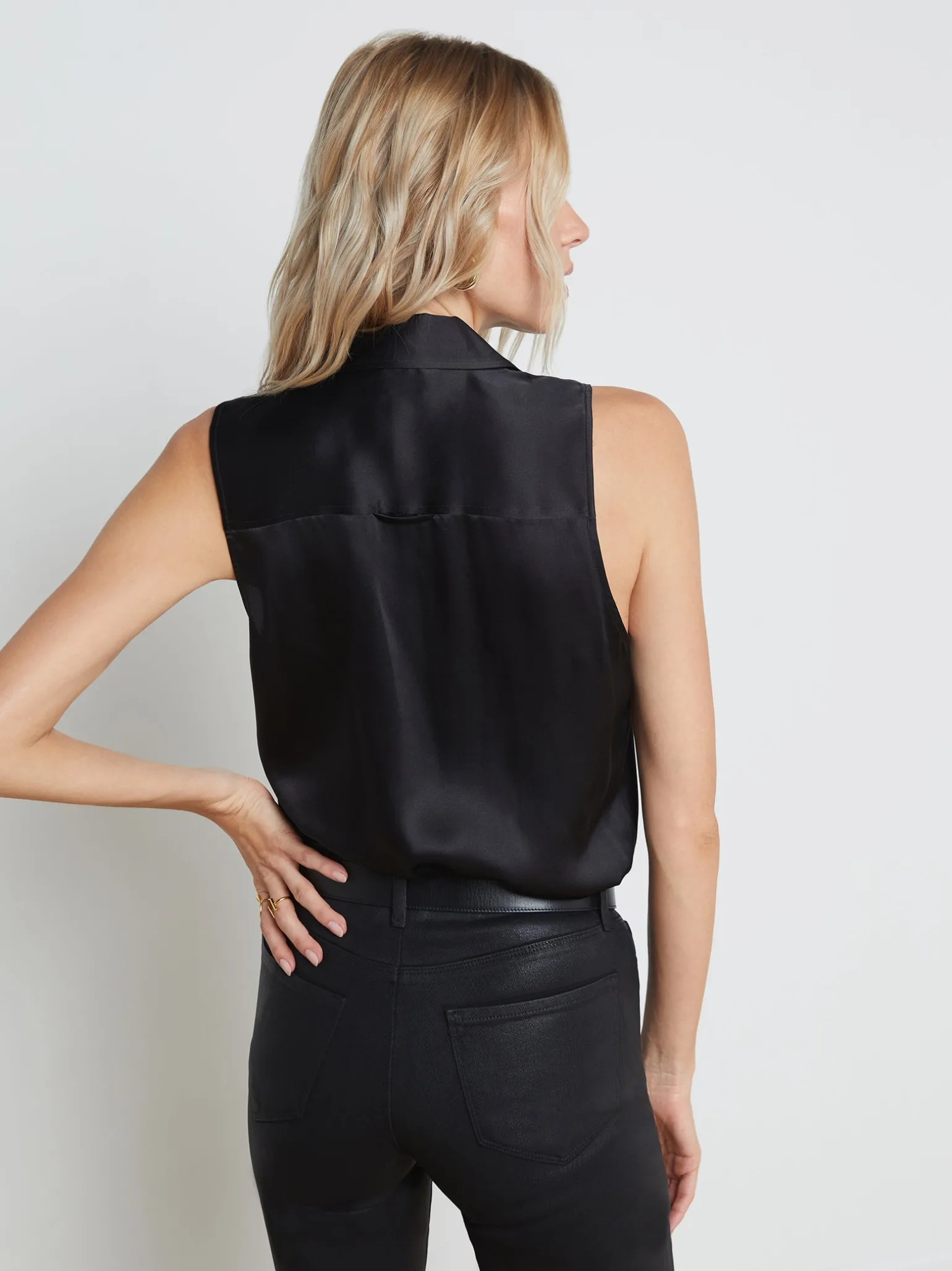 Emmy Sleeveless Silk Blouse