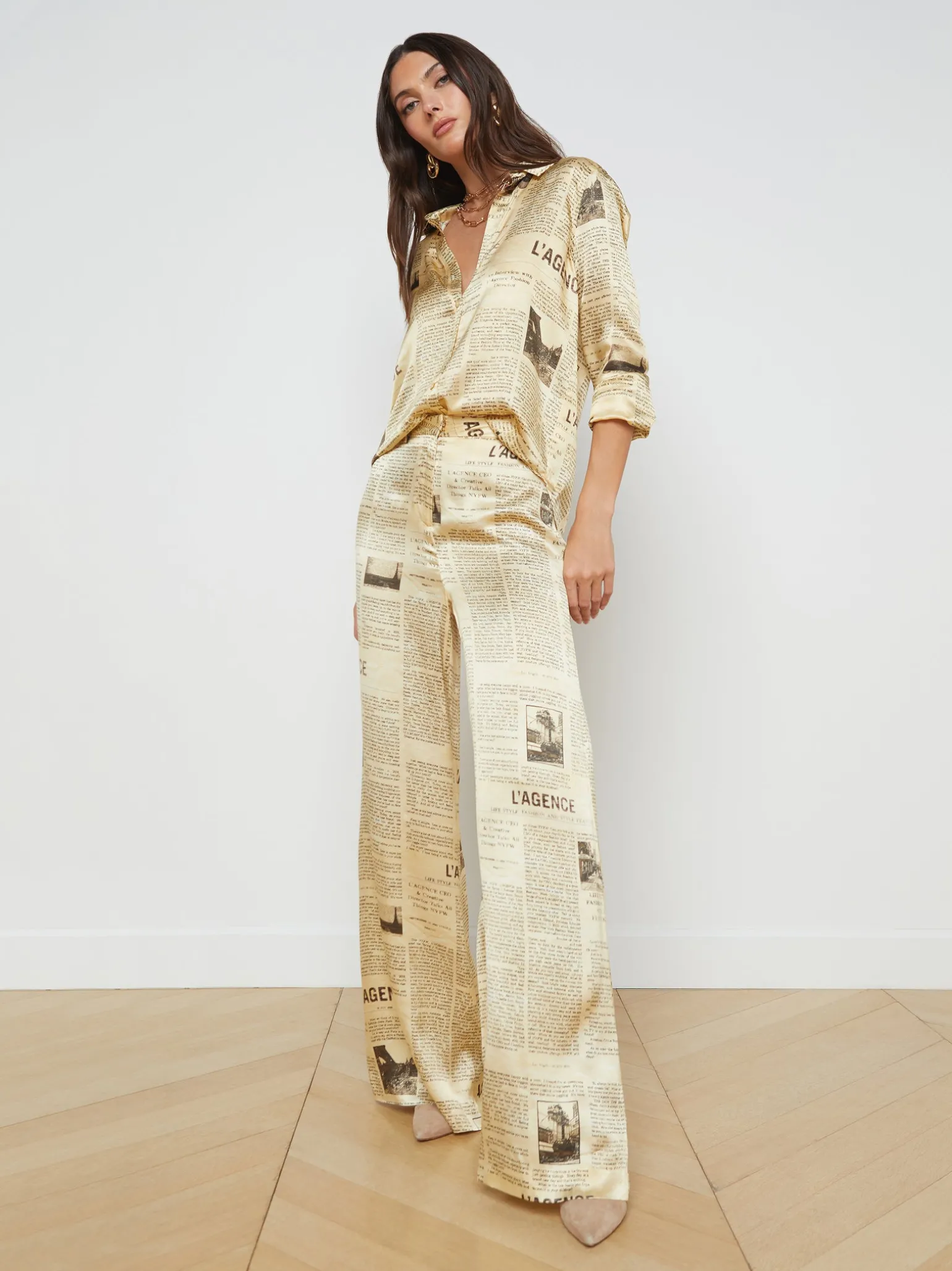 Gavin Silk Wide-Leg Pant