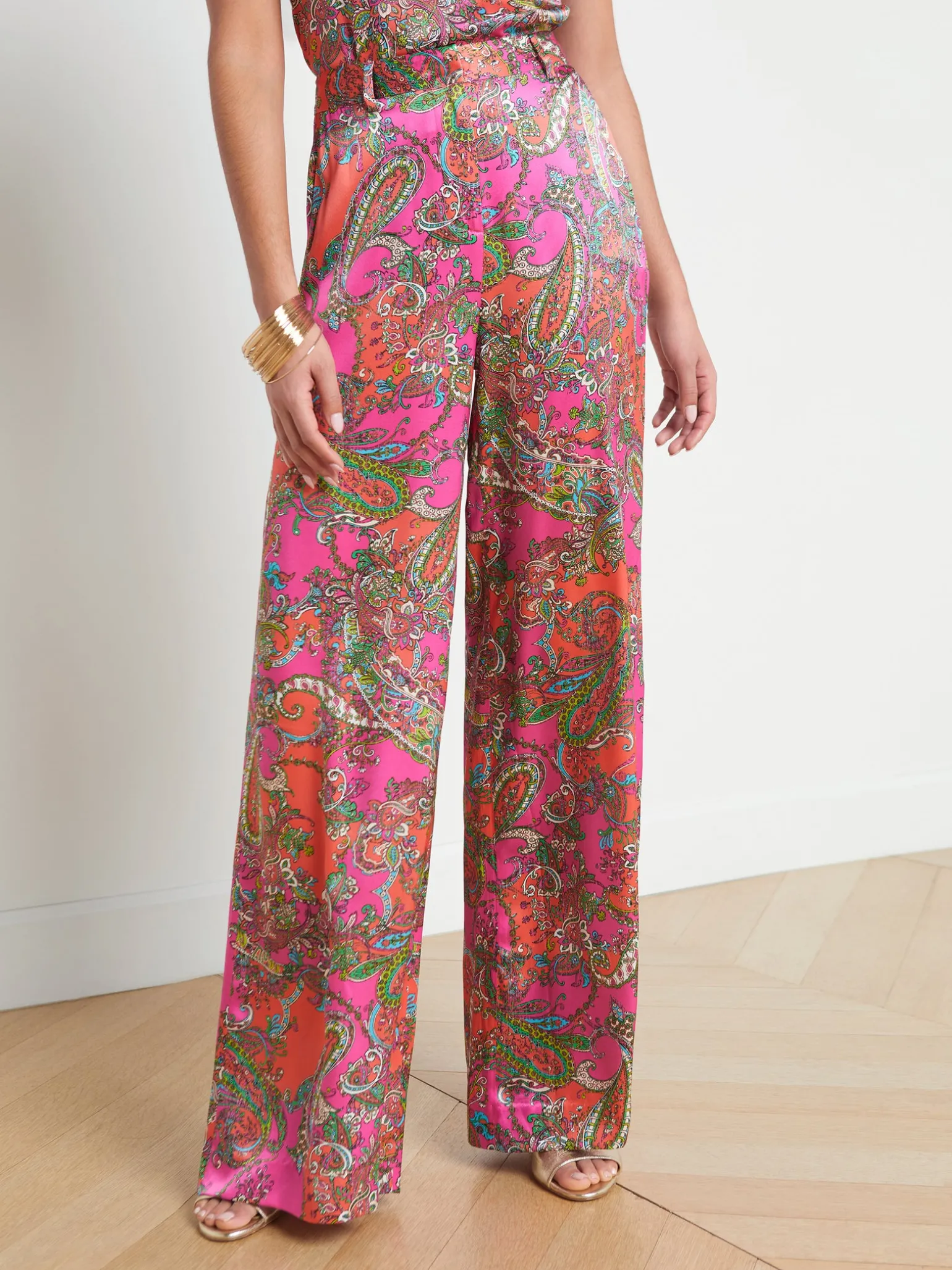 Gavin Silk Wide-Leg Pant