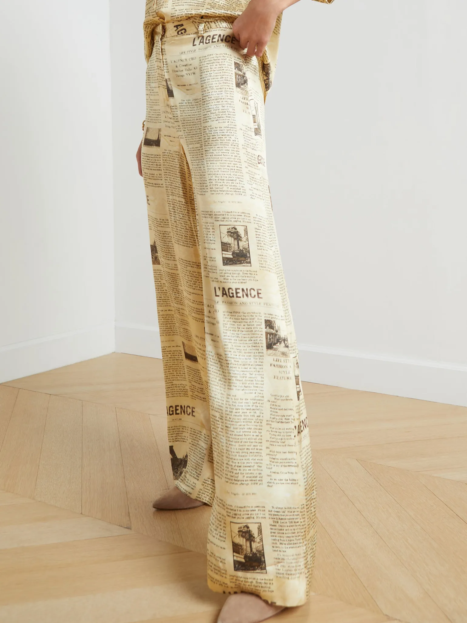Gavin Silk Wide-Leg Pant