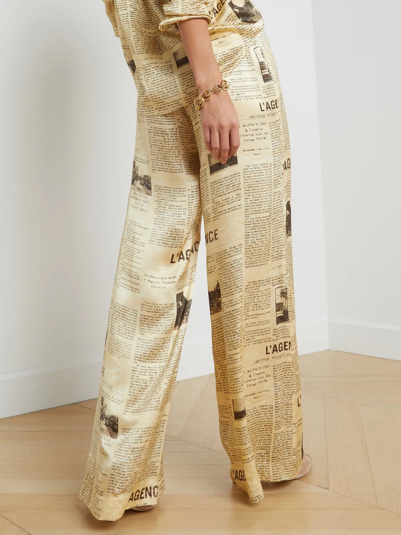 Gavin Silk Wide-Leg Pant