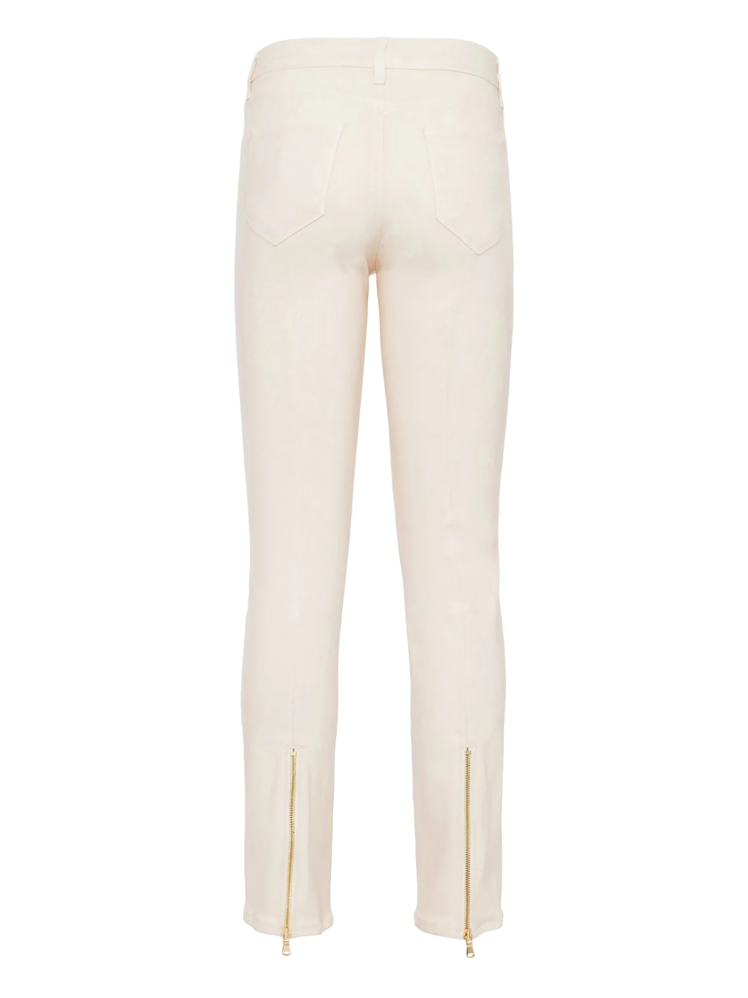 Ginny Coated Straight-Leg Back Zip Jean