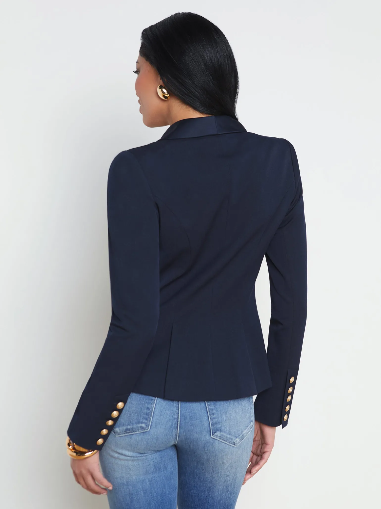 Imogen Satin Lapel Blazer