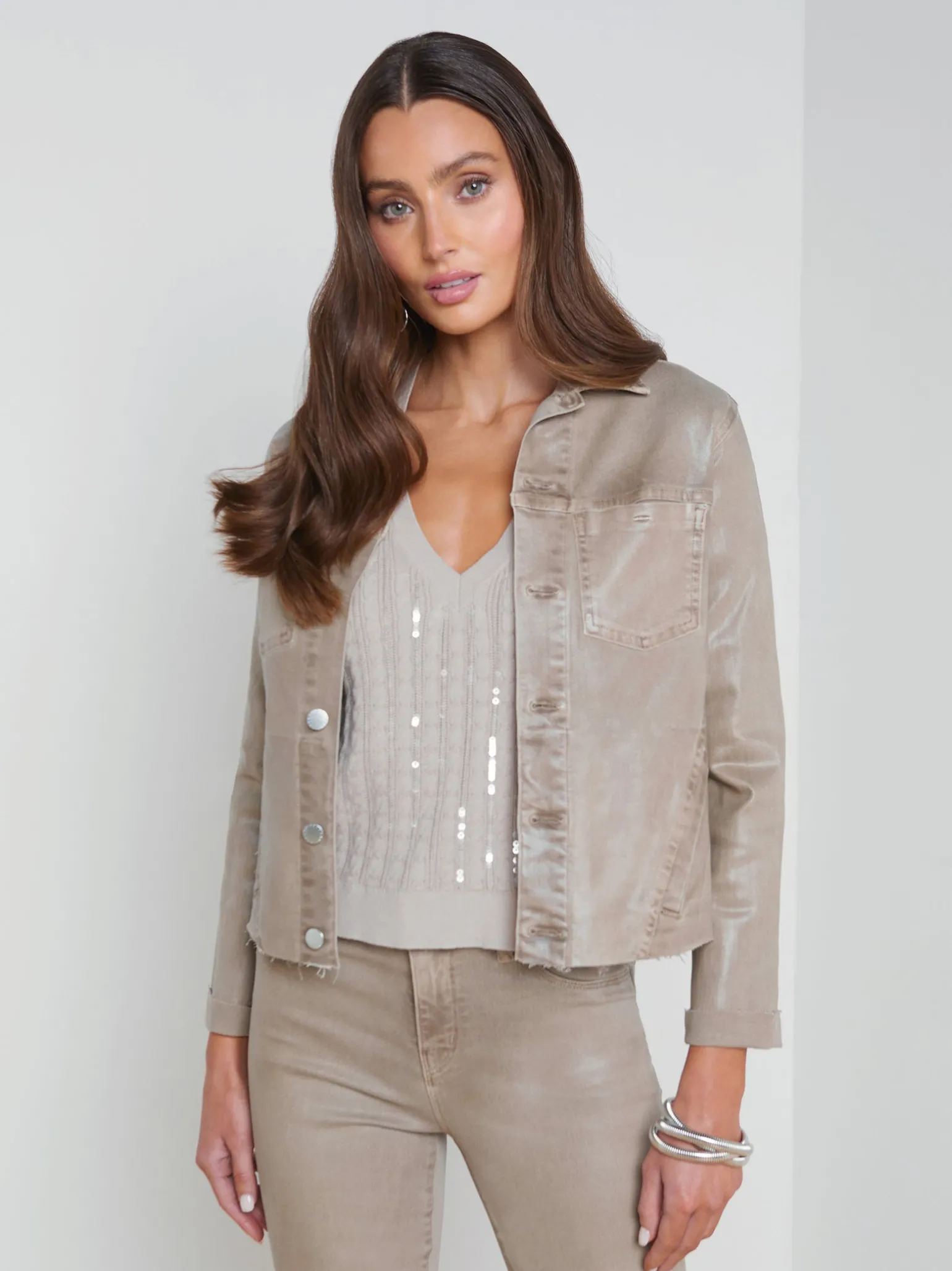 Janelle Coated Denim Jacket