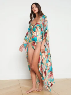 Kara Silk-Blend Kimono Cover-up