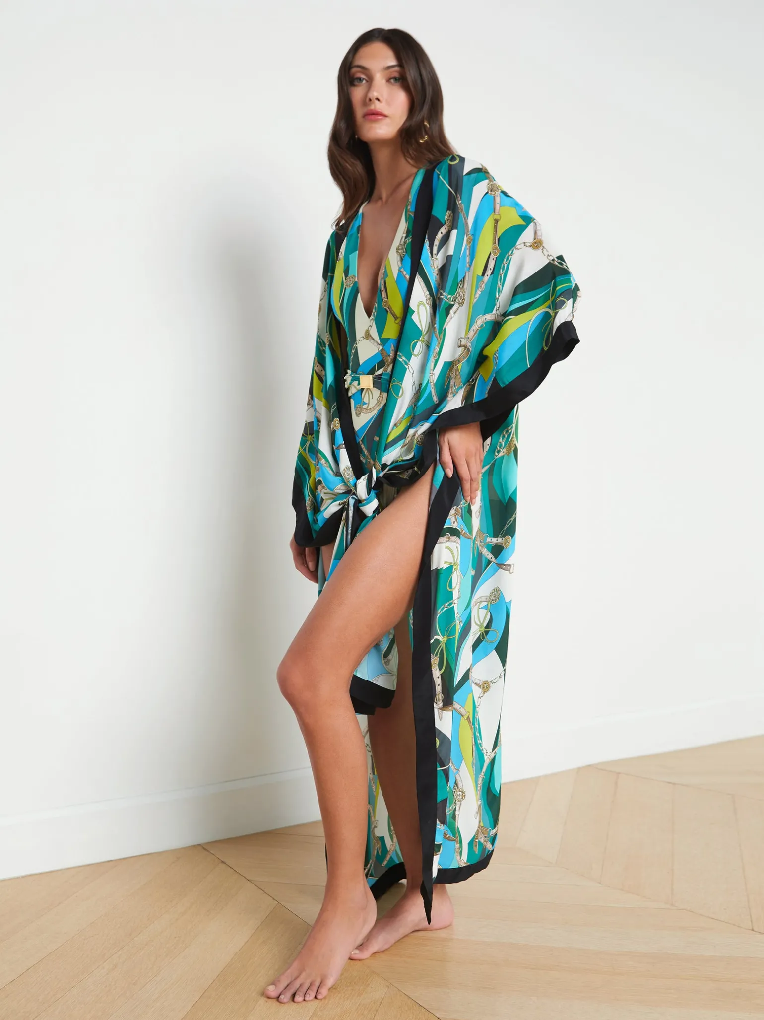 Kara Silk-Blend Kimono Cover-up