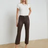 Kendra Coated Cropped Flare Jean