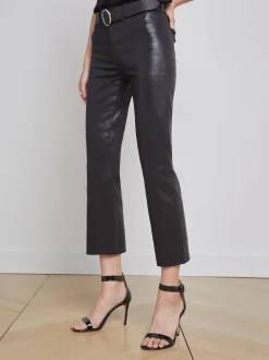 Kendra Coated Cropped Flare Jean