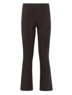 Kendra Coated Cropped Flare Jean