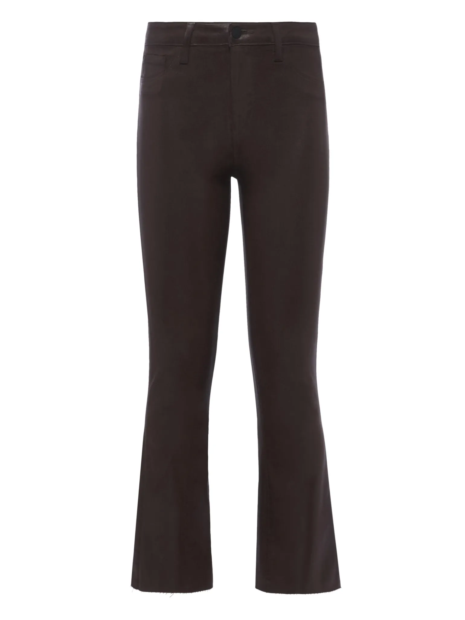Kendra Coated Cropped Flare Jean