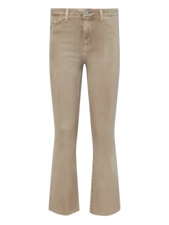 Kendra Coated Cropped Flare Jean