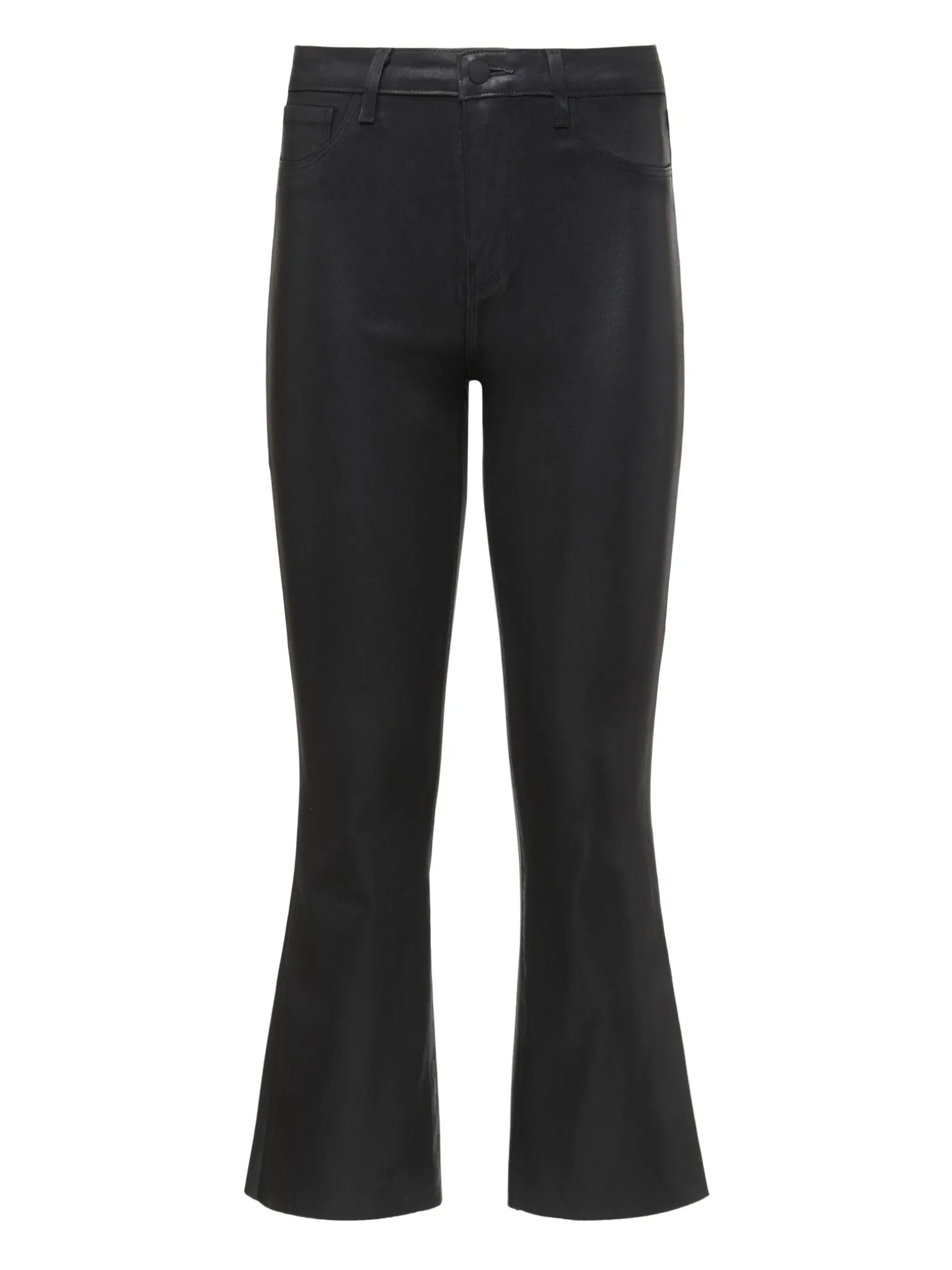 Kendra Coated Cropped Flare Jean