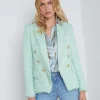 Kenzie Fringe-Trim Blazer