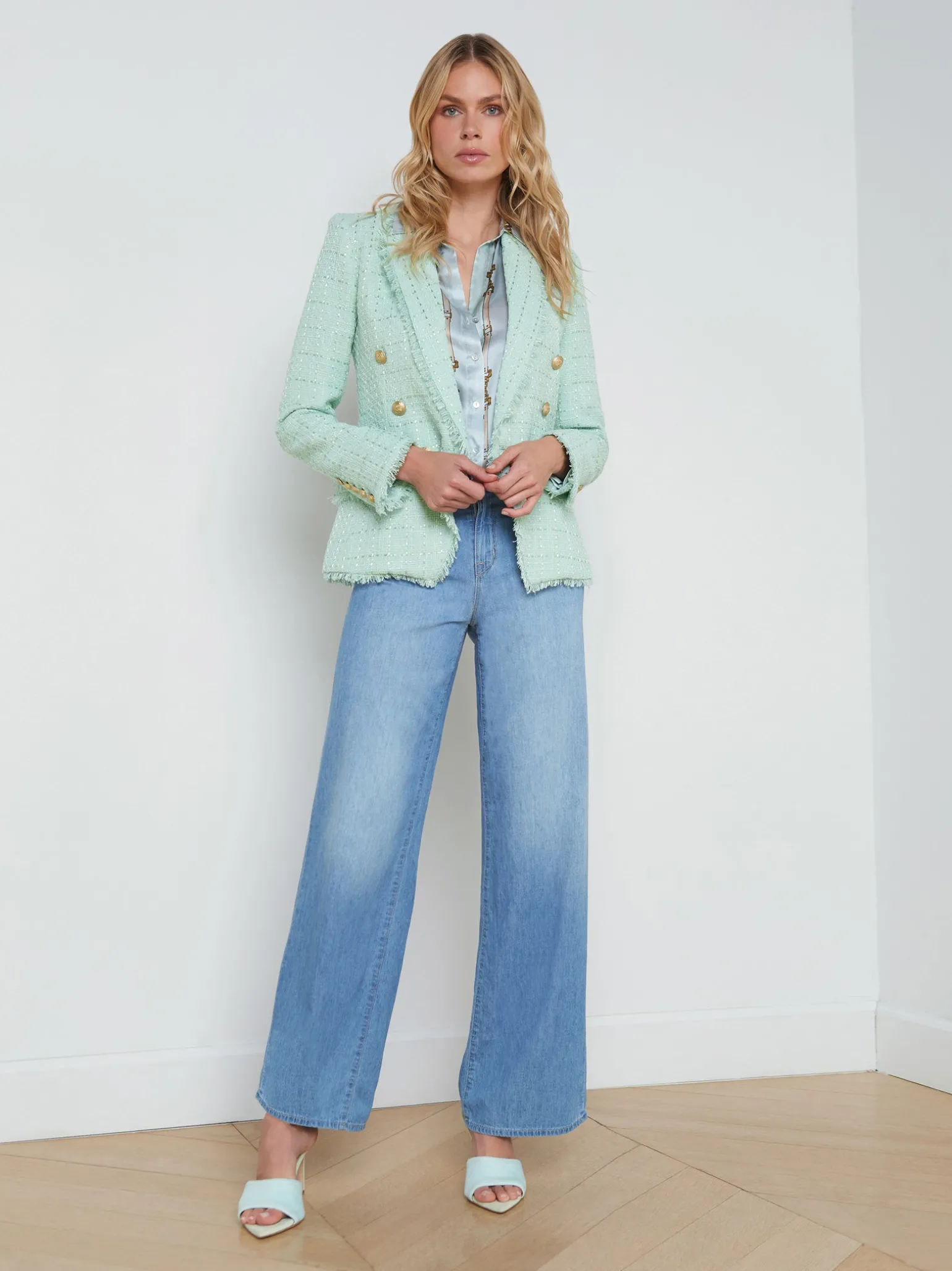 Kenzie Fringe-Trim Blazer