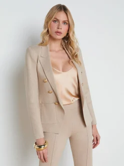 Kenzie Metallic Knit Blazer
