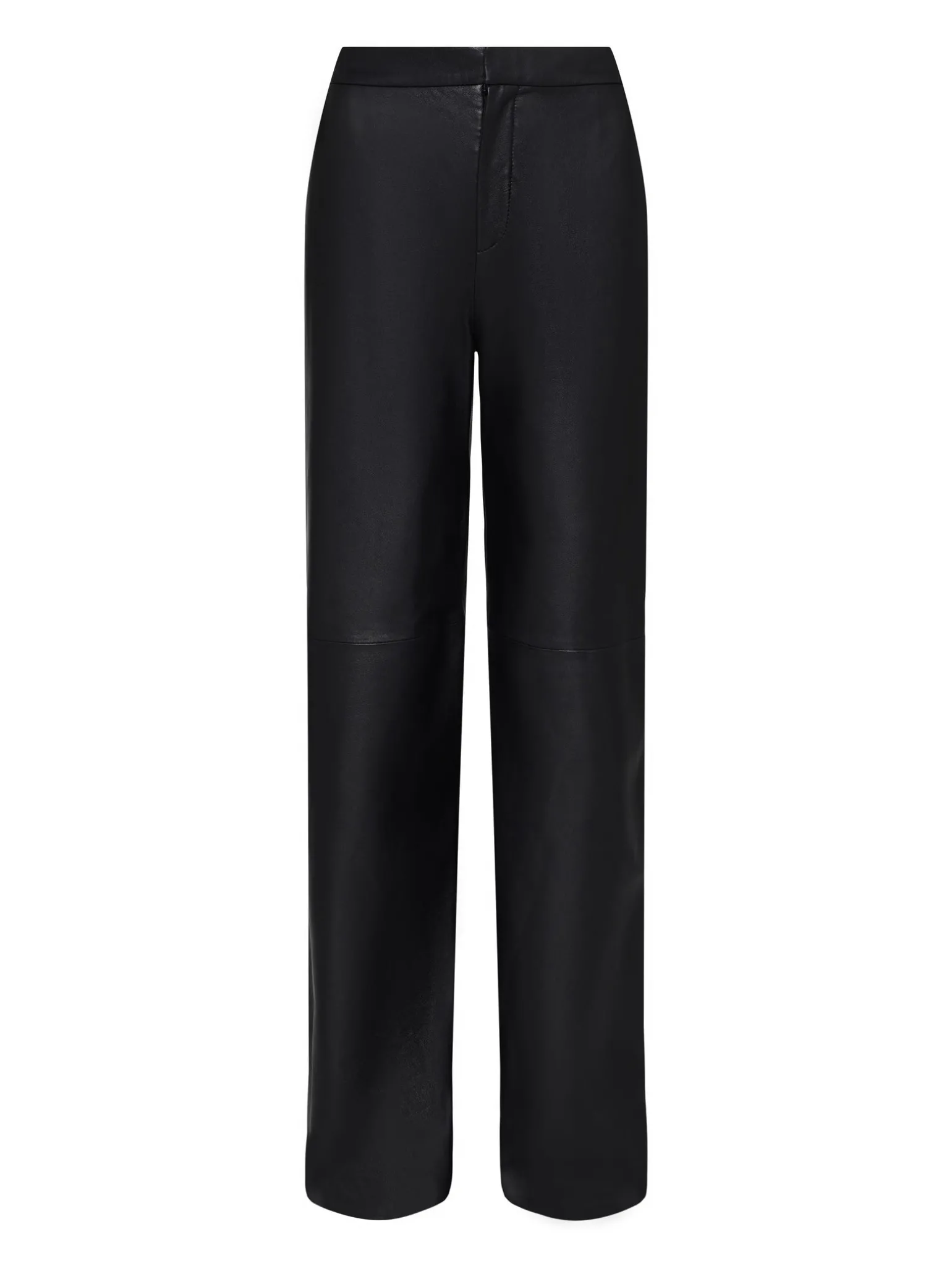 Livvy Leather Straight-Leg Trouser