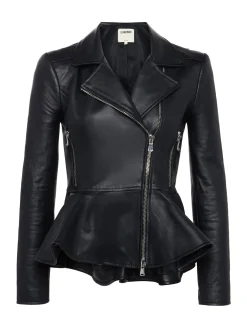 Lyric Leather Peplum Jacket