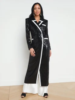 Marlowe Sequin Tuxedo Jacket