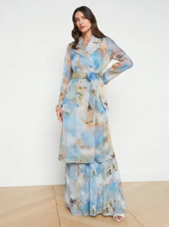 Moda Silk Organza Trench Coat