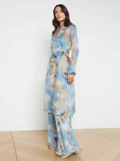 Moda Silk Organza Trench Coat