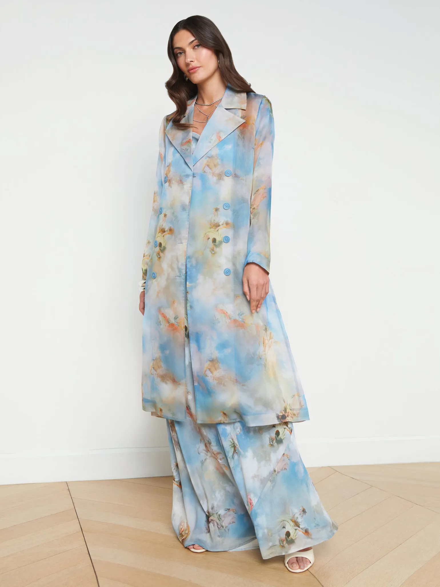Moda Silk Organza Trench Coat