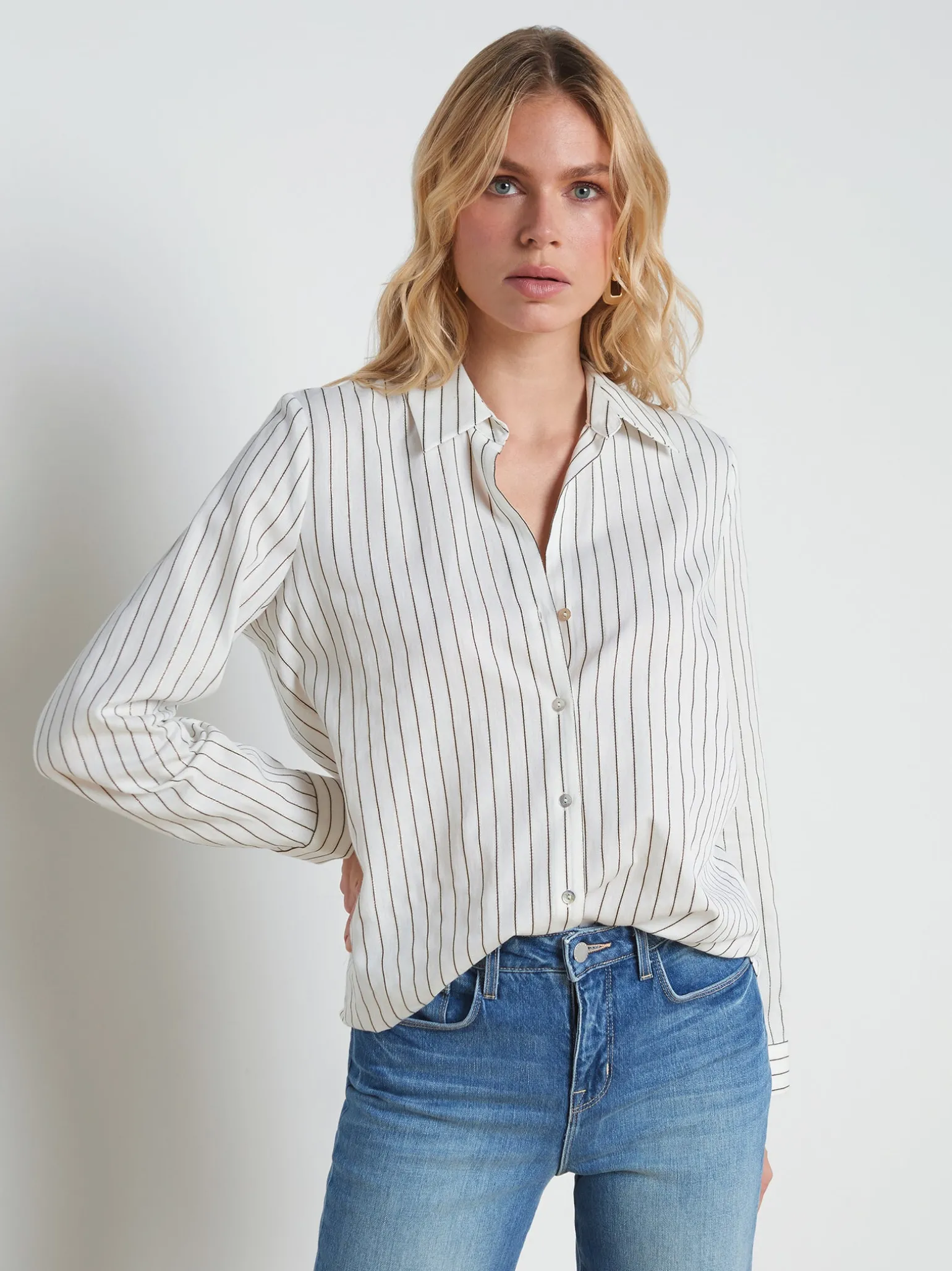 Nina Lurex-Cotton Blouse
