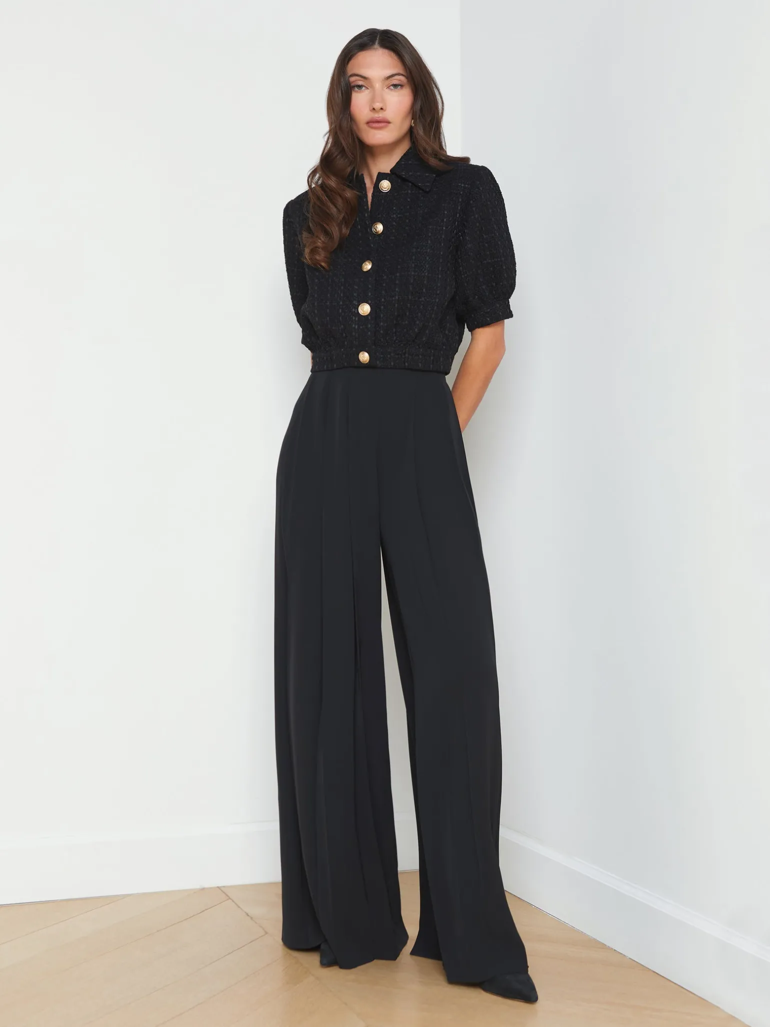 Nova Pleated Wide-Leg Pant